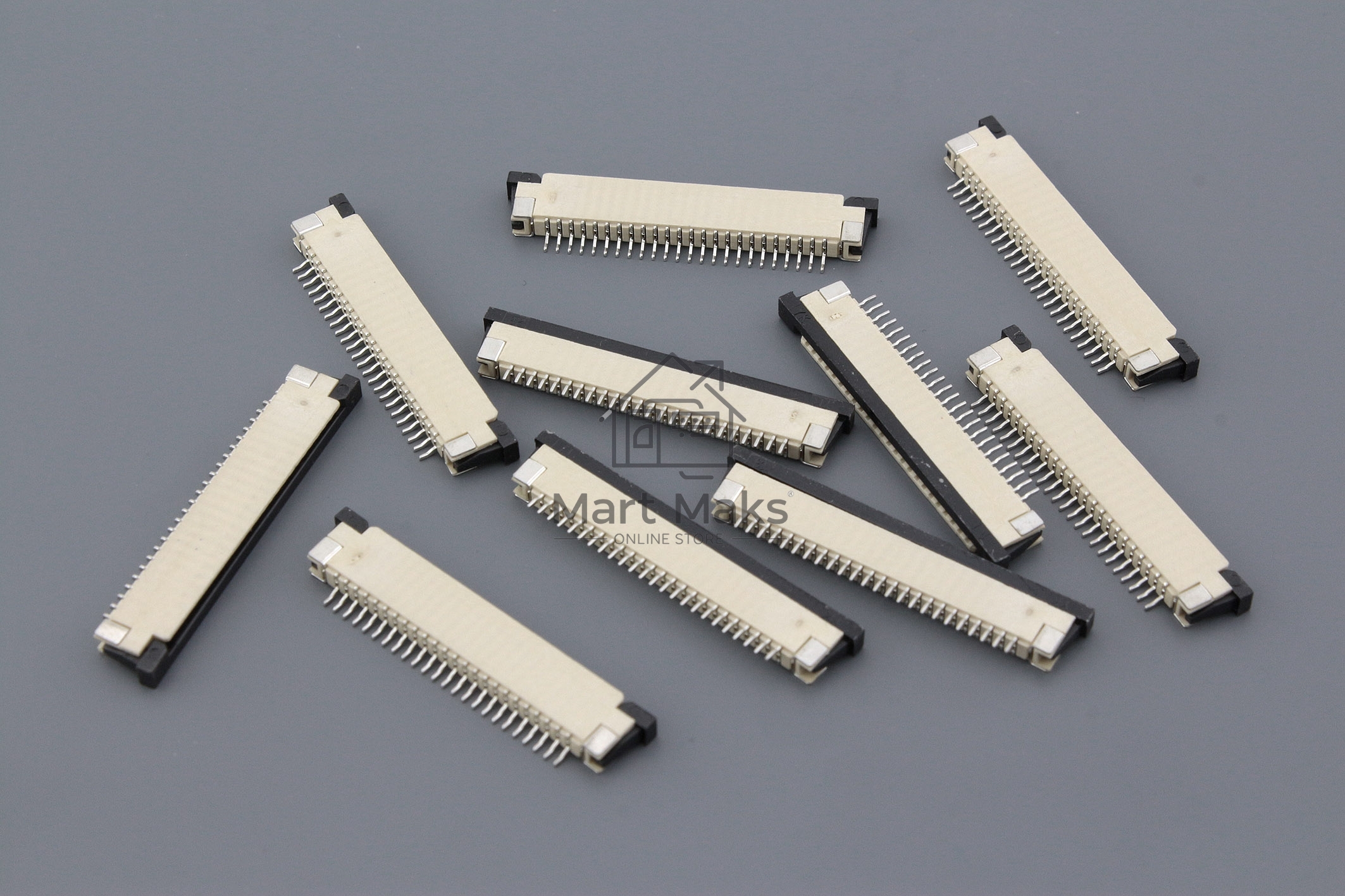Разъем FPC Half Coverage Top Contact 1.0K-BS-24PWB 24 pin высота 2мм шаг 1мм 10 шт