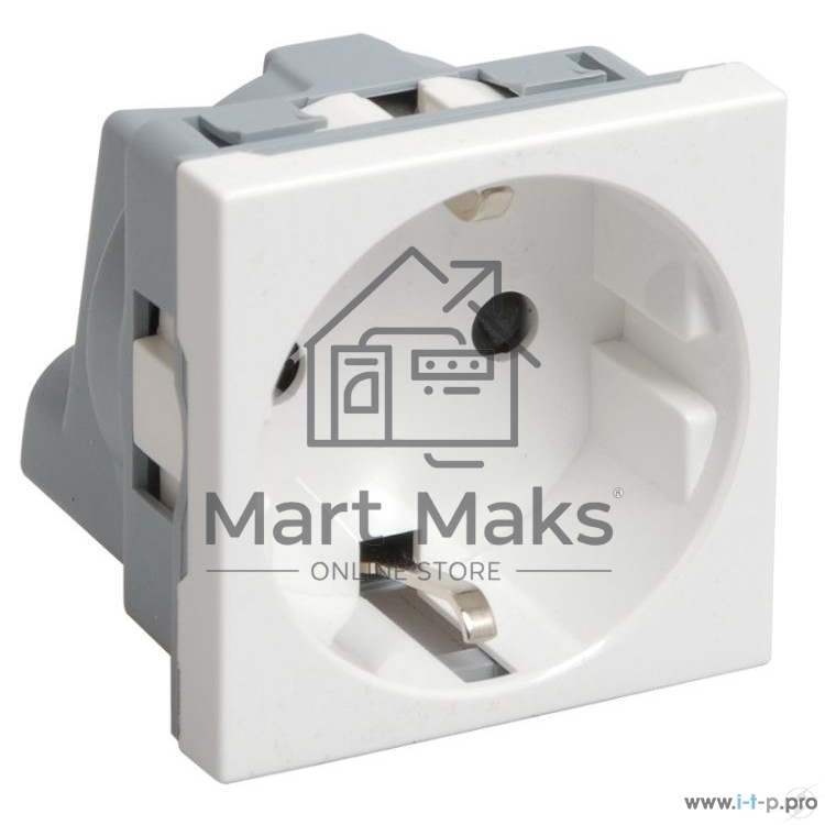 Розетка Iek (CKK-40D-RSZB2-K01-K) РКС-20-30-П-К Розетка с з/к 2к (на 2 модуля) ПРАЙМЕР белая