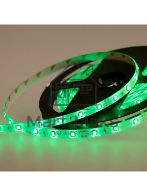 Лента светодиодная силикон, 8 мм, IP65, SMD 2835, 60 LED/m, 12 V, цвет свечения зеленый