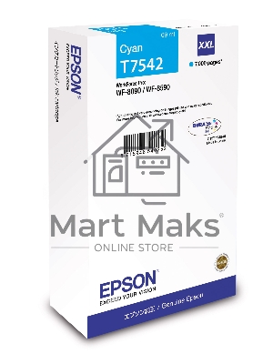 Картридж струйный Epson T7542 голубой экстраповышенной емкости для WF-8090/8590