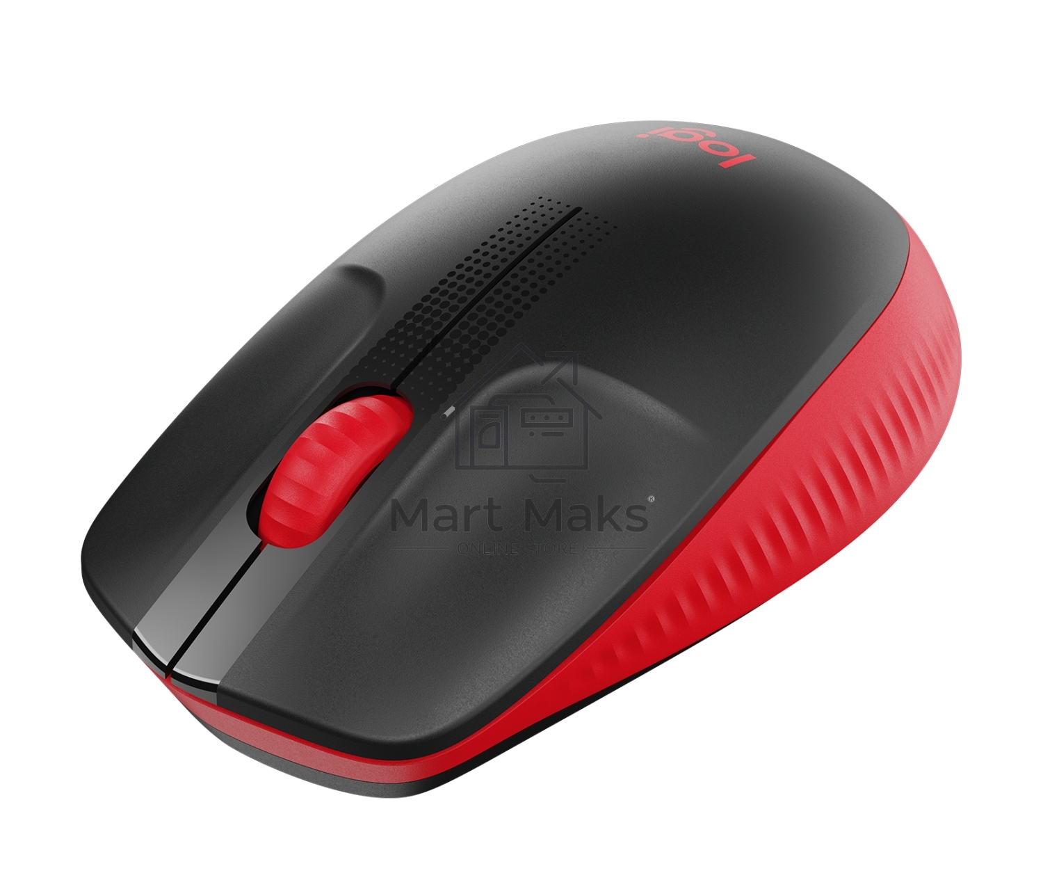 Мышь беспроводная Logitech M190 черный/красный, 1000 dpi, радиоканал, USB, кнопки - 3