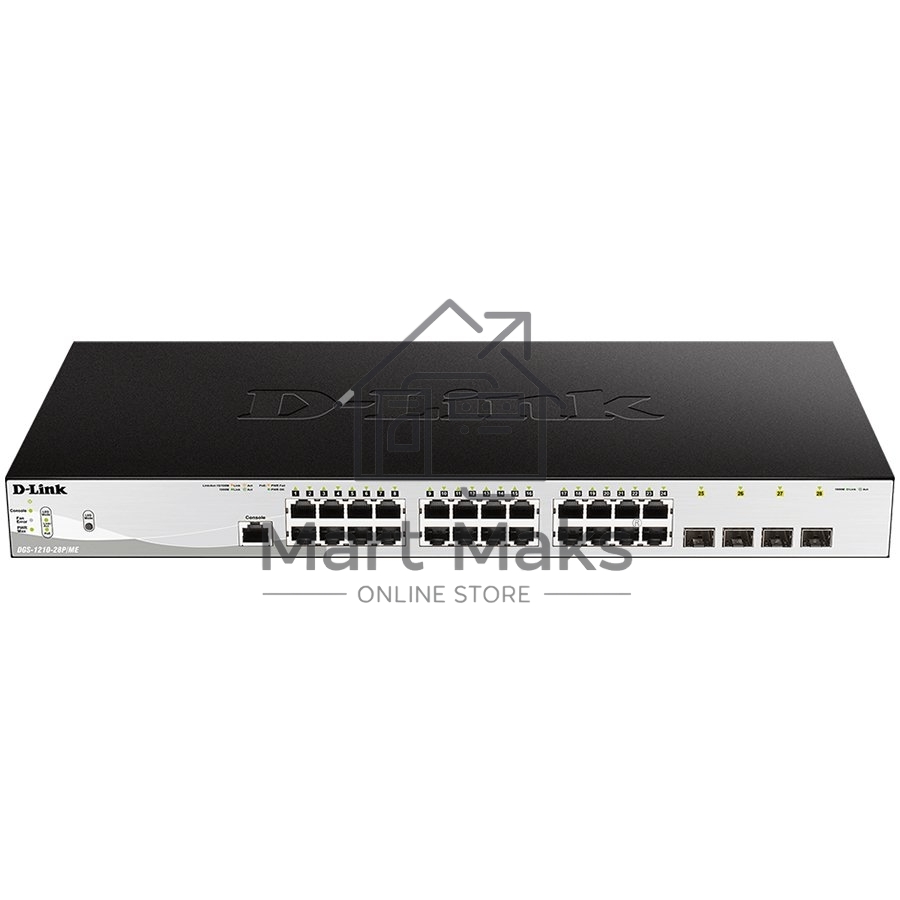 Коммутатор D-Link Gigabit Smart Switch with 24 10/100/1000Base-T ports and 4 Gigabit MiniGBIC (SFP) ports