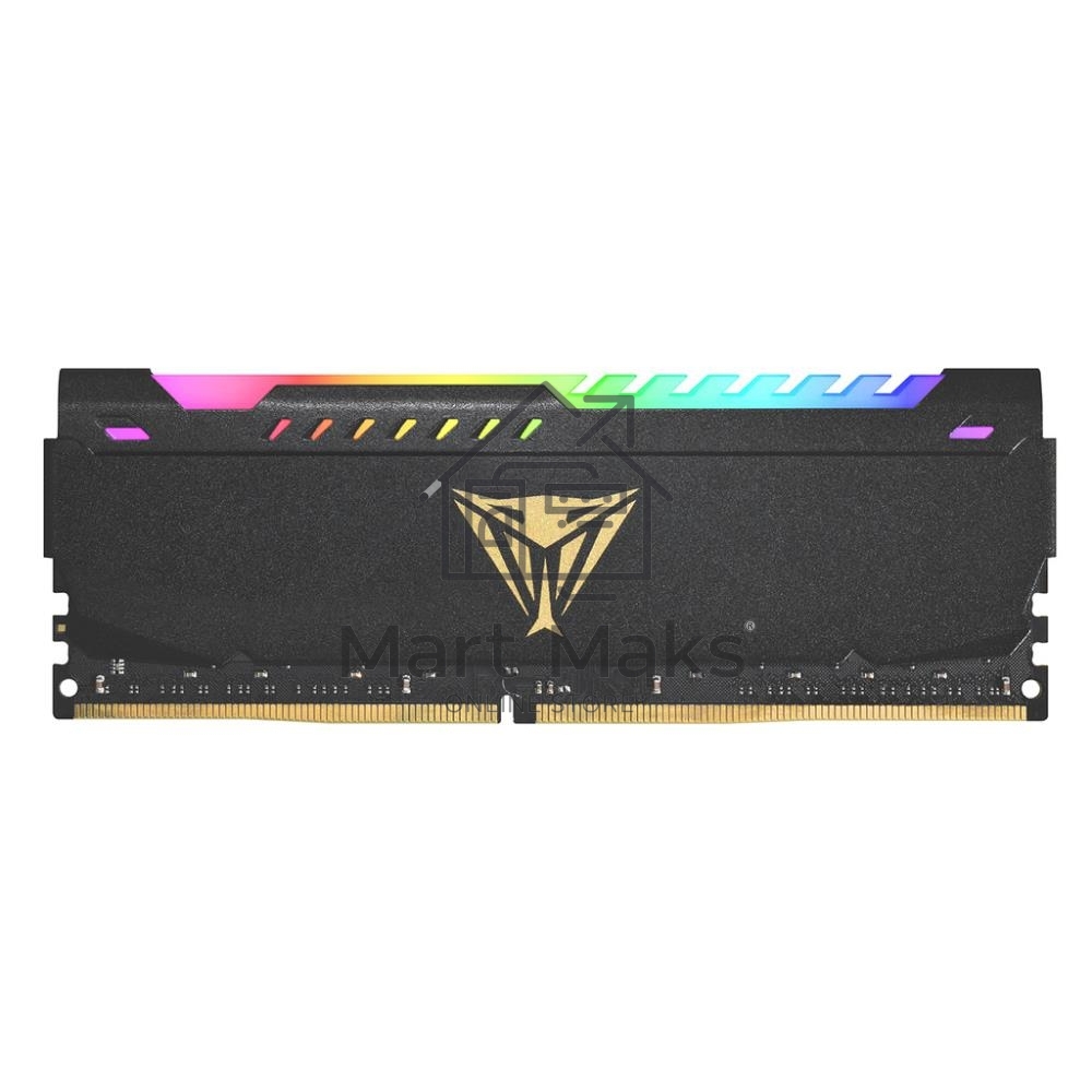 Оперативная память Patriot Viper Steel, DDR4, 8GB (1x8GB), 3200MHz, CL18, DIMM, с радиатором, RGB, черный