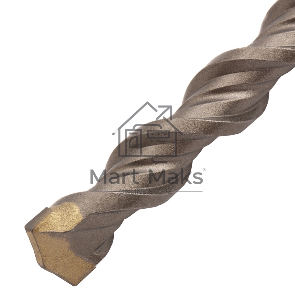 Бур по бетону, двойная спираль, Cobalt W-tip, 16x600 мм, SDS PLUS Denzel
