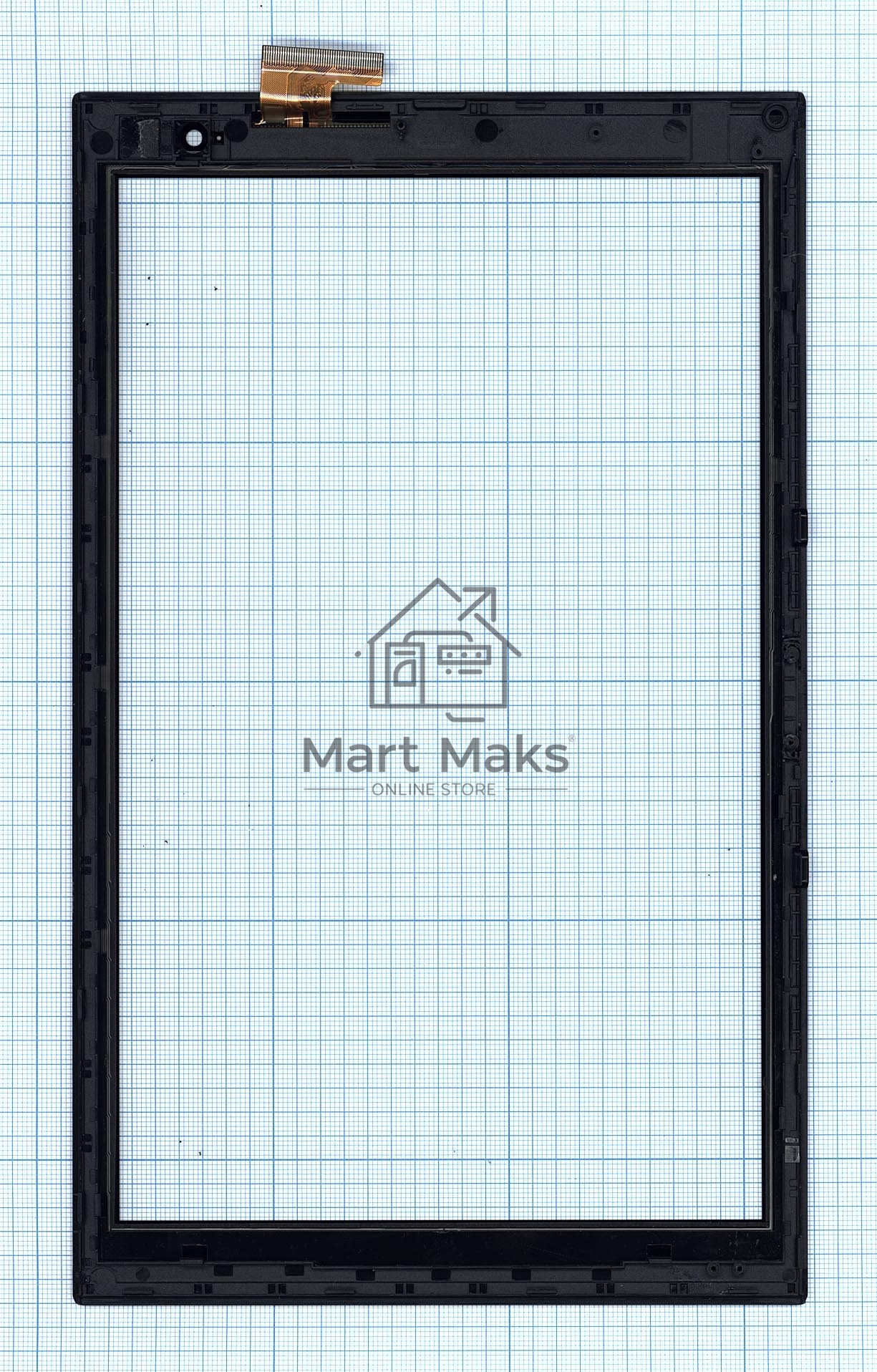 Сенсорное стекло (тачскрин) для Irbis TW43, черное с рамкой