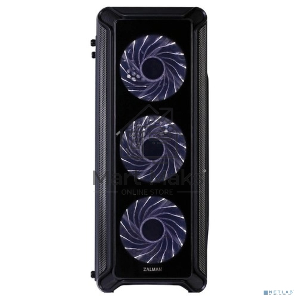 Компьютерный корпус Zalman i3 edge черный без БП ATX 3x120mm 2xUSB2.0 1xUSB3.0 audio bott PSU