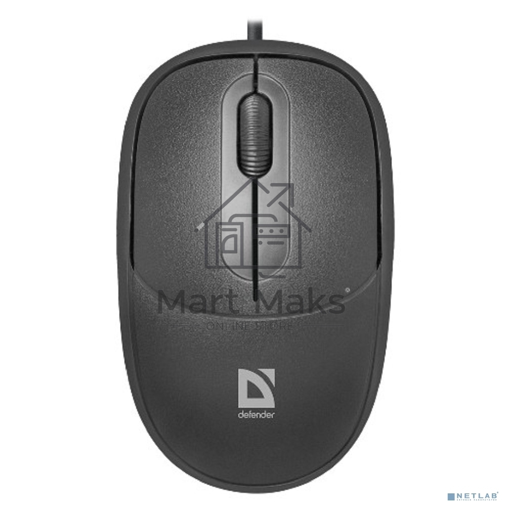 Мышь проводная Defender Datum MS-980 черный, 1000 dpi, USB, кнопки - 3