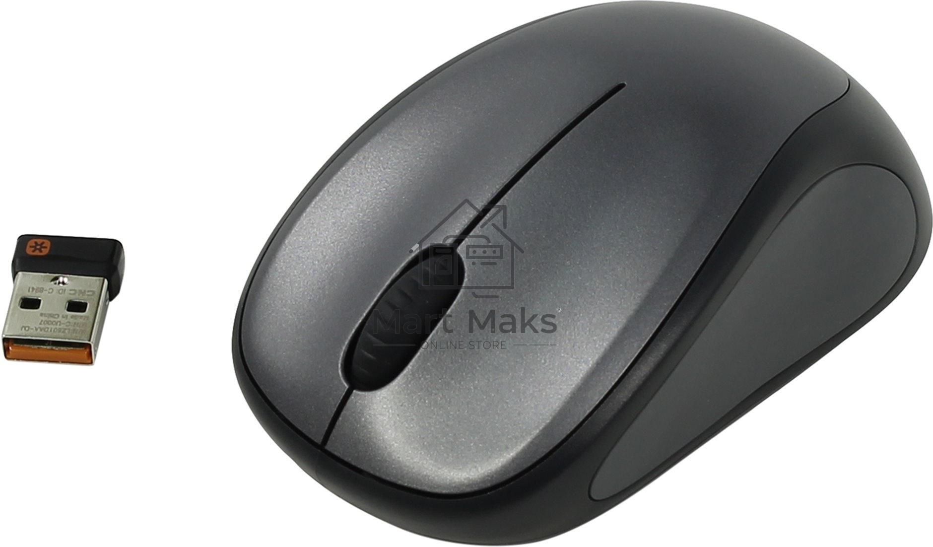 Мышь беспроводная Logitech M235 серый/черный, 1000 dpi, радиоканал, USB, кнопки - 3