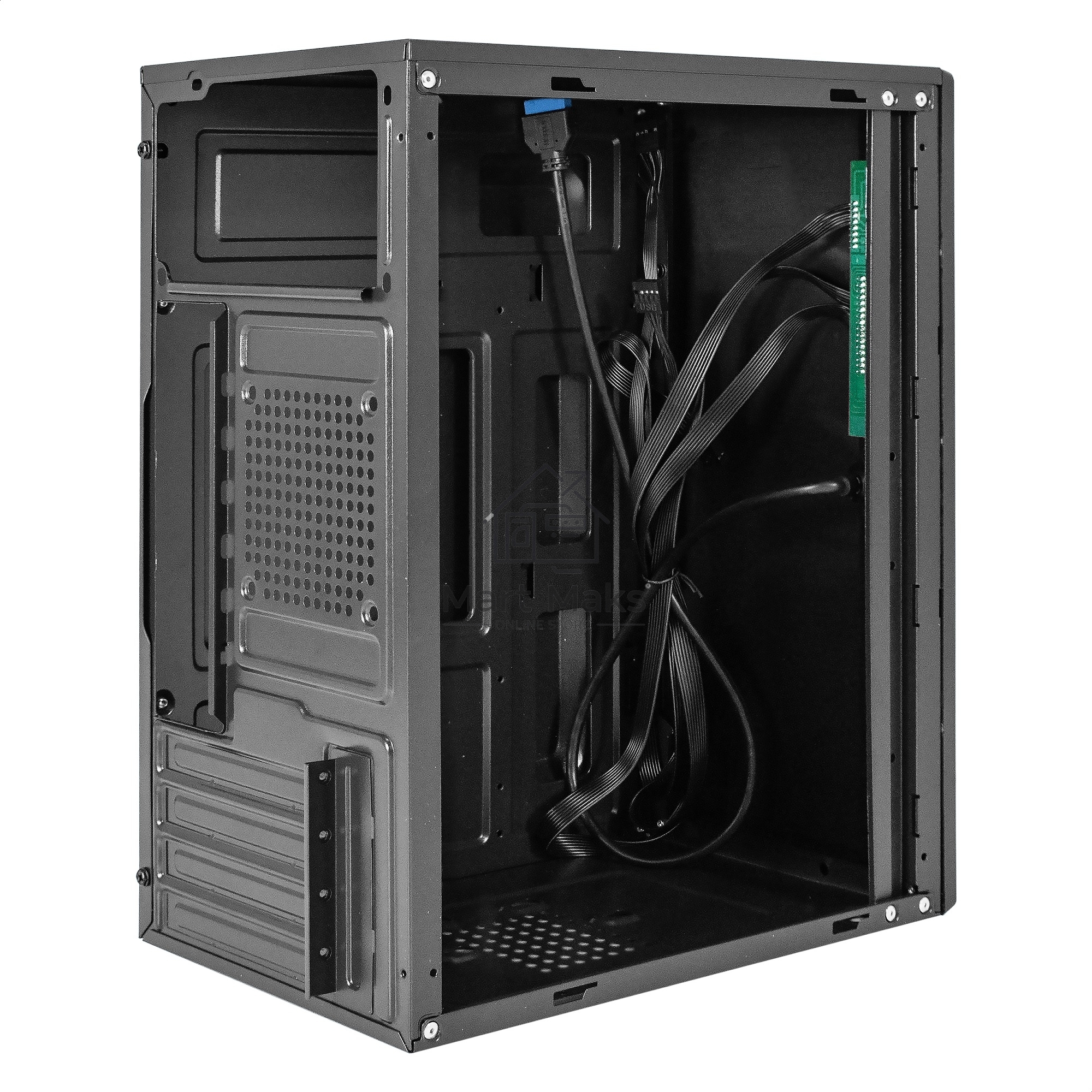 Компьютерный корпус Minitower ExeGate BAA-408U (mATX, без БП, 2*USB+1*USB3.0, HD Audio, черный)