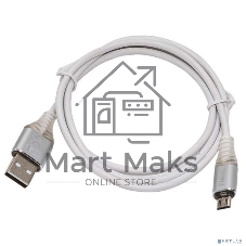 Кабель Filum USB 2.0 Pro, 1 м., 2A, индикатор заряда, разъемы: USB A male- USB micro B male, пакет. (FL-CPro-U2-AM-microBM-L1)