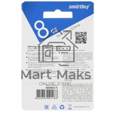 Флешка USB Smartbuy Glossy series black (SB8GbGS-K), 8Gb, USB 2.0, R/W 25/15, черный