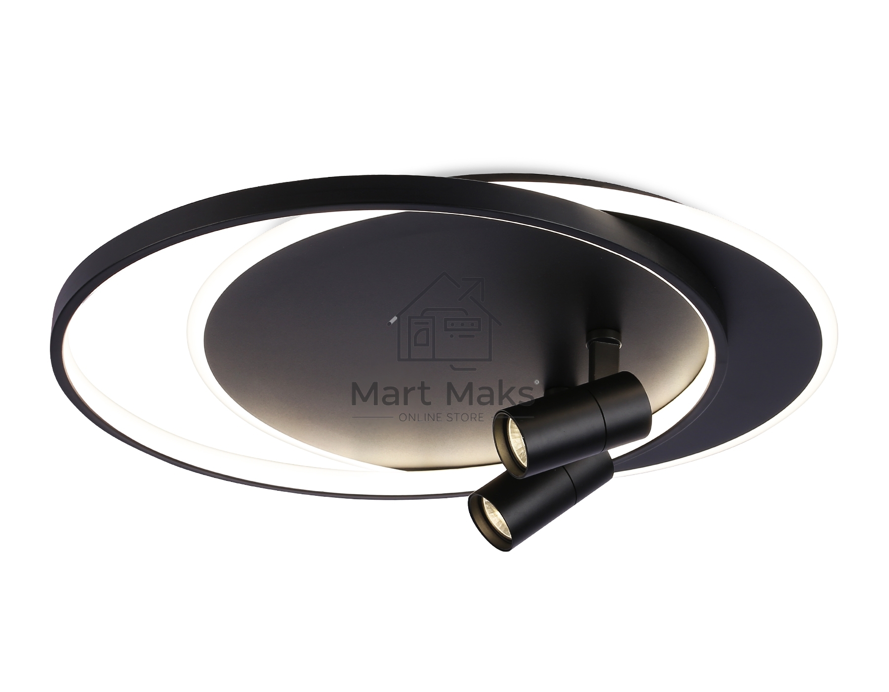 Светильник Ambrella light FL51393/1+2 BK черный 3000K-6400K 65W 560*480*120 (ПДУ РАДИО 2.4G)