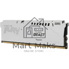 Оперативная память Kingston Fury Beast, DDR5, 32Gb (1x32GB), 5200MHz, CL40, DIMM, радиатор, белый