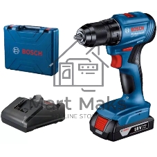Дрель-шуруповерт Bosch GSR 185-LI, 18 В, 2 Ач, 50 Нм, бесщеточный