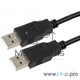 Кабель USB 2.0 Pro Cablexpert CCP-USB2-AMAM-6, AM/AM, 1.8м, экран, черный, пакет