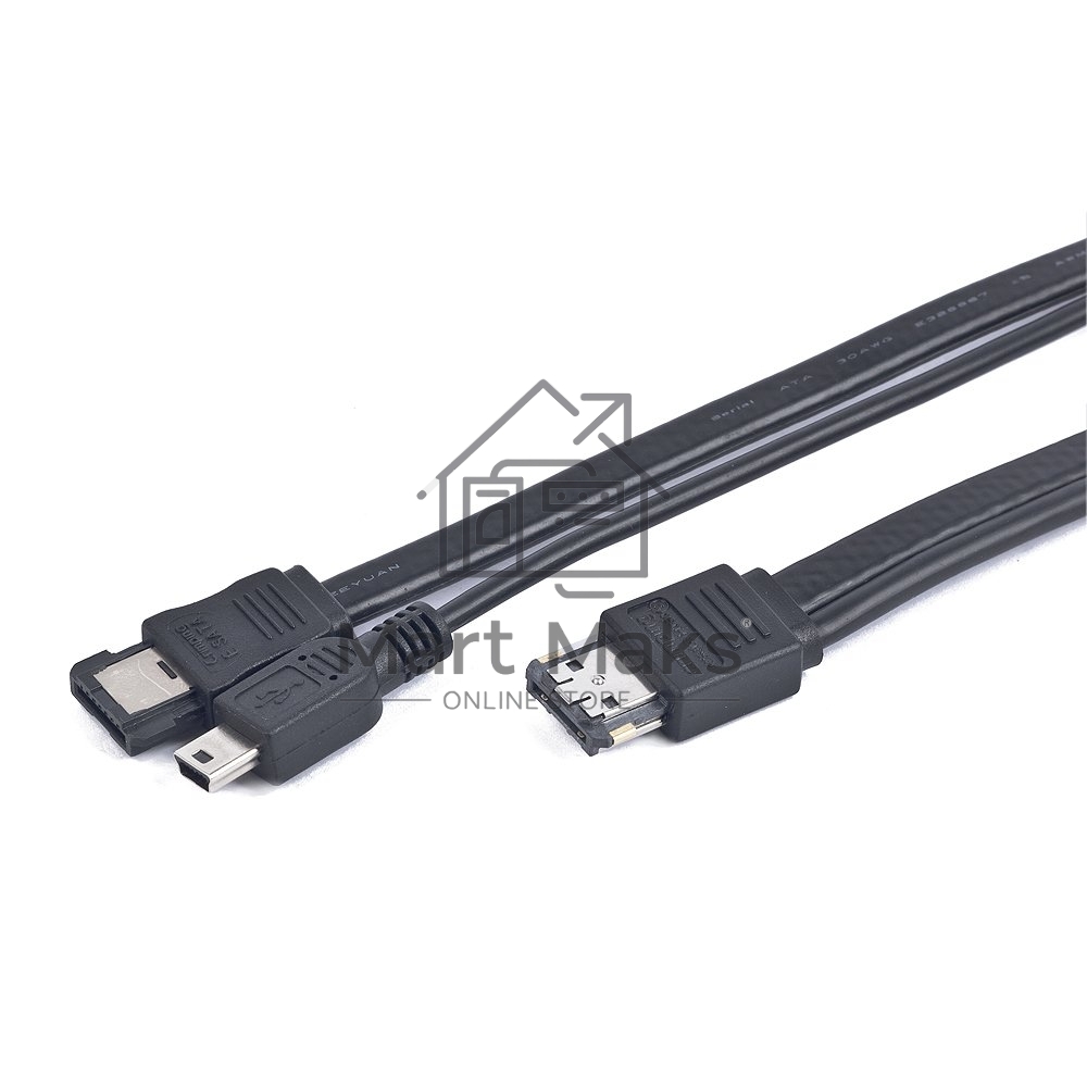 Кабель Gembird Кабель питания и интерфейсный Y-кабель eSATAp - eSATA/Mini USB, 1м, пакет(CC-ESATAP-ESATA-USB5P-1M)