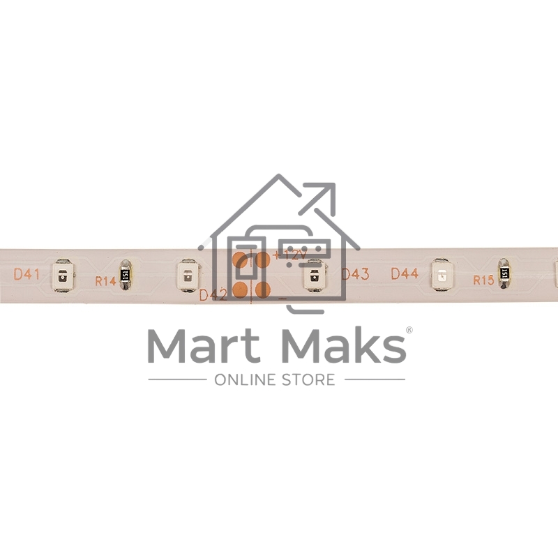 Лента LED силикон, 8 мм, IP65, SMD 2835, 60 LED/m, 12 V, цвет свечения зеленый