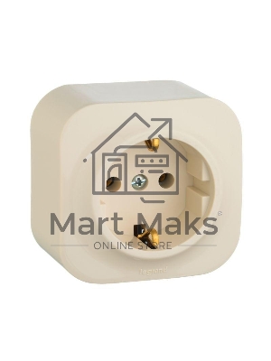 Розетка Legrand 782241 с заземлением без шторок (Слоновая кость)