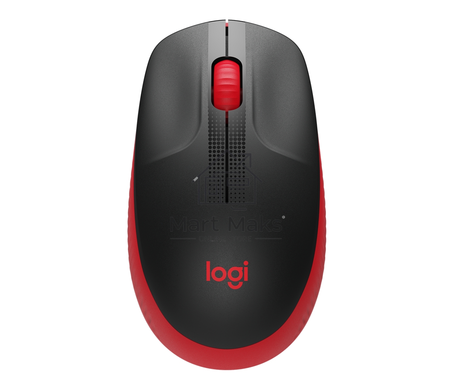 Мышь беспроводная Logitech M190 черный/красный, 1000 dpi, радиоканал, USB, кнопки - 3