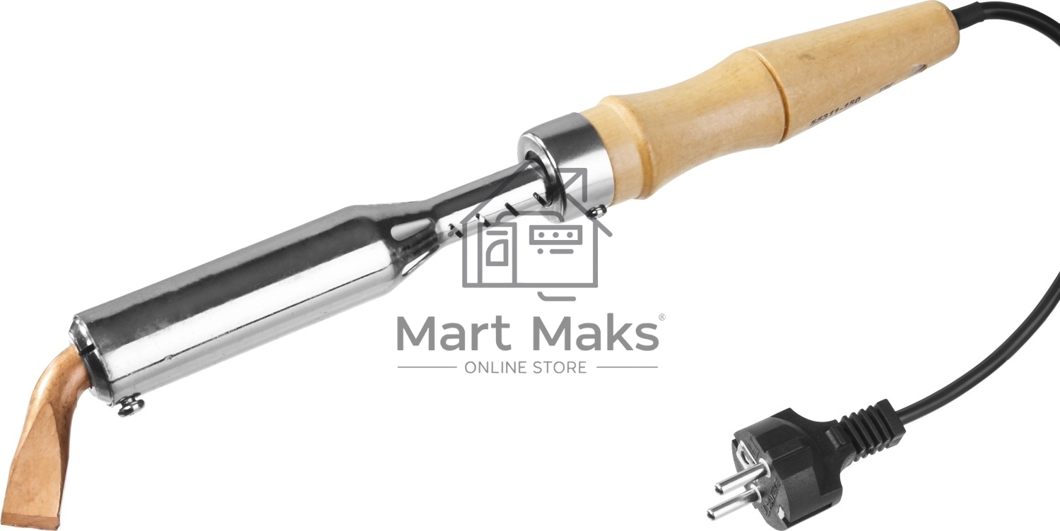 Паяльник STAYER 55311-150 master с деревянной рукояткой и долговечным жалом 150Вт клин