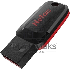 Флешка USB R/W Netac 128Gb U197 NT03U197N-128G-20BK USB 2.0 черный/красный