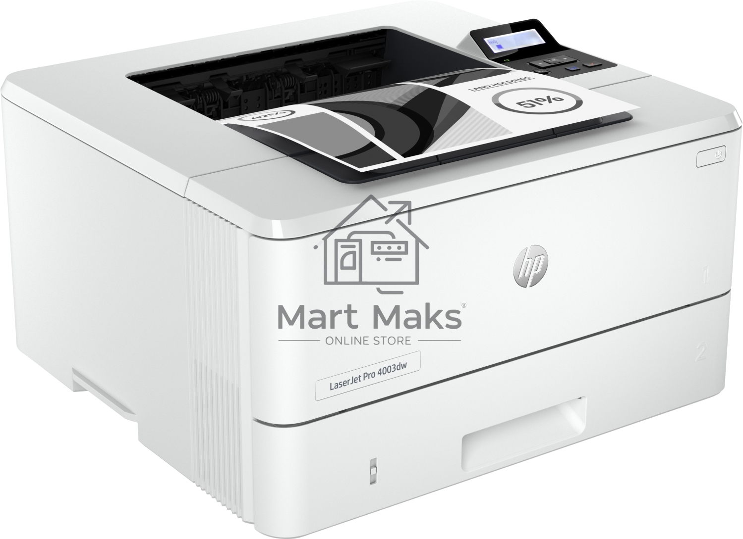 Принтер лазерный HP LaserJet Pro M4003dw (2Z610A), A4, ч/б, до 40 стр/мин., 1200 x 1200 dpi, USB, RJ-45, Wi-Fi, Air Print, Mopria