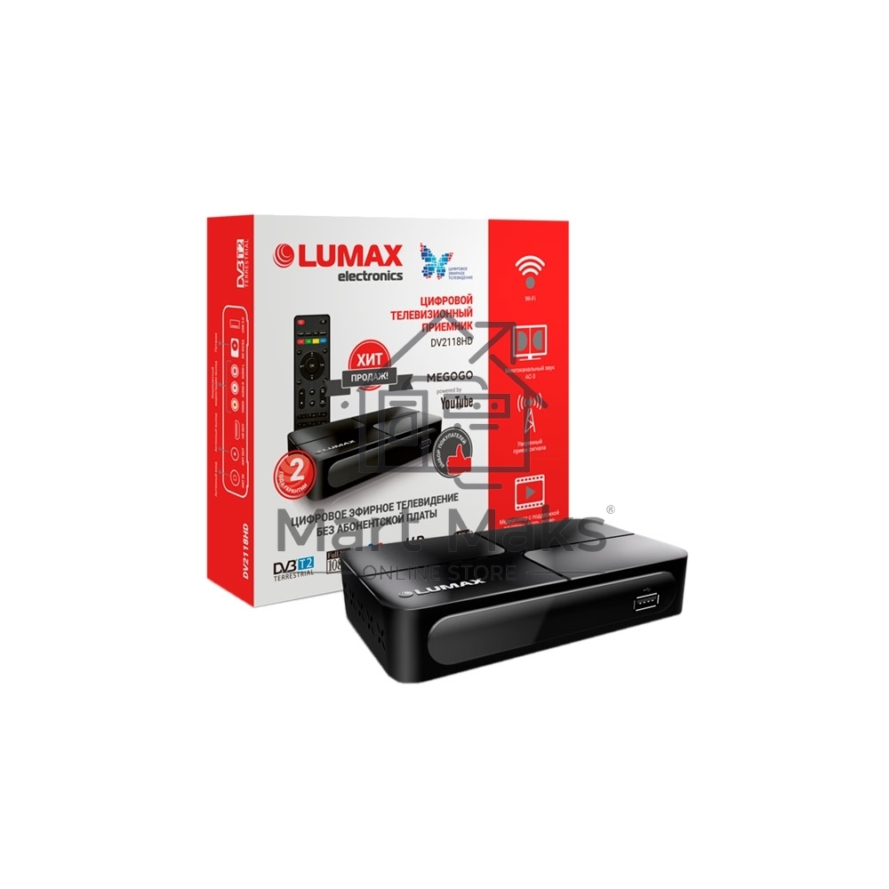 Цифр.ТВ приставка LUMAX DV2118HD, DVB-T2, Wi-Fi