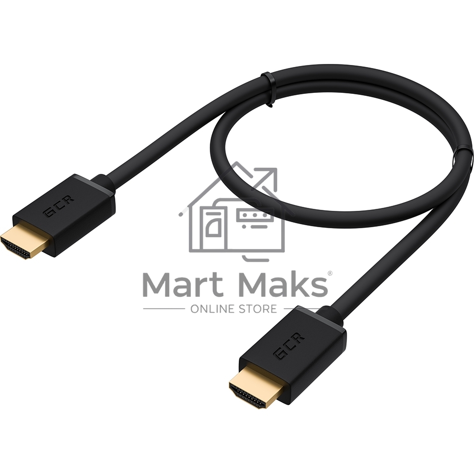 Кабель 1.8m HDMI версия 1.4, черный, OD7.3mm, 30/30 AWG, позолоченные контакты, Ethernet 10.2 Гбит/с, 3D, 4K, GCR-HM410-1.8m, экран