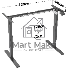 Подстолье Cactus CS-EDF-BK каркас черный