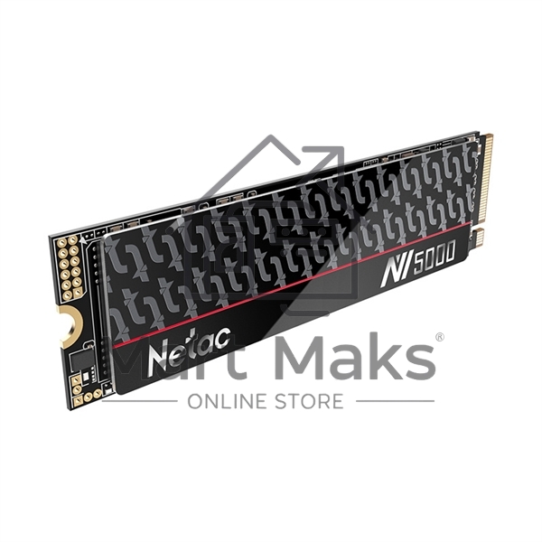 Накопитель SSD Netac NV5000-T, 2TB, M.2 2280, PCIe 4.0 x4, NVMe, R/W 4800/4400, с радиатором