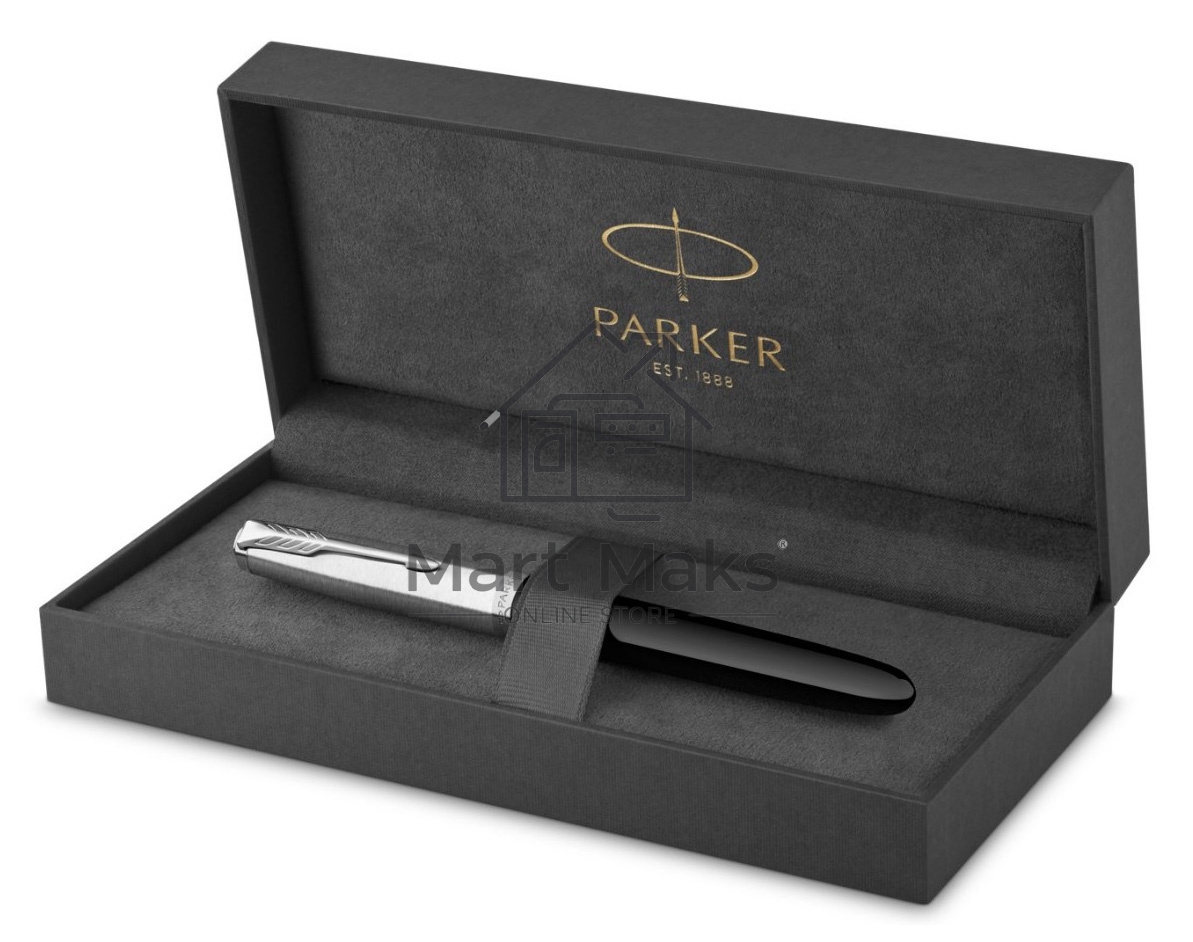 Ручка перьевая Parker 51 Core (CW2123491) Black CT F сталь нержавеющая, подарочная коробка