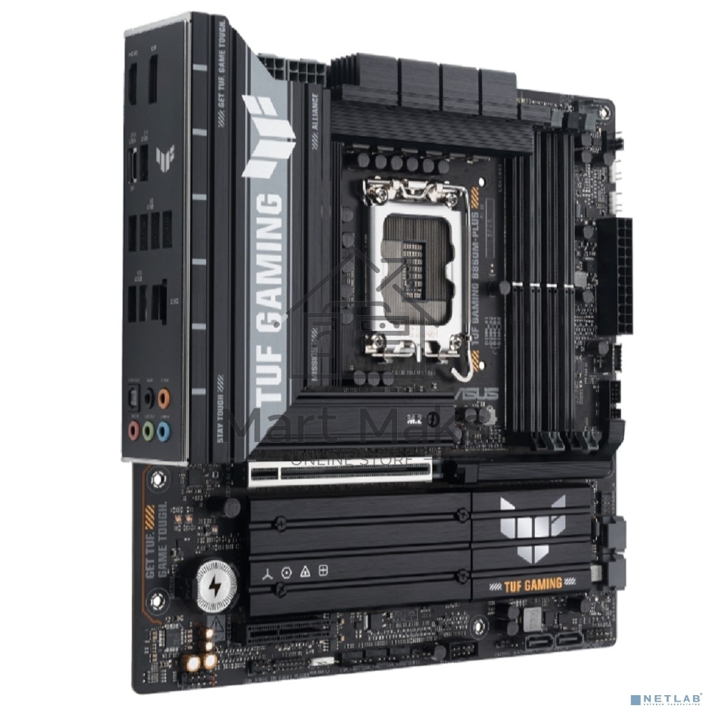 Материнская плата ASUS TUF GAMING B860M-PLUS, LGA 1851, Intel B860, 4xDDR5, 4xSATA, 3xM.2, 1xPCIe 5.0 x16, 1xPCIe x4, 1xUSB-C, 4xUSB-A 3.2 Gen 1, 2xUSB-A 3.2 Gen 2, 1xHDMI, 1xDP, 1x2.5Gb LAN, 7.1, mATX