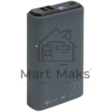 Портативный аккумулятор OLMIO QS-20, 20000mAh, 22.5W QuickCharge3.0/PowerDelivery, LCD, темно-серый