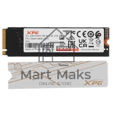 Накопитель SSD ADATA XPG MARS 980 BLADE, 4Tb, PCIe 5.0 x4, M.2 2280, NVMe, R/W 14000/13000 3D-NAND