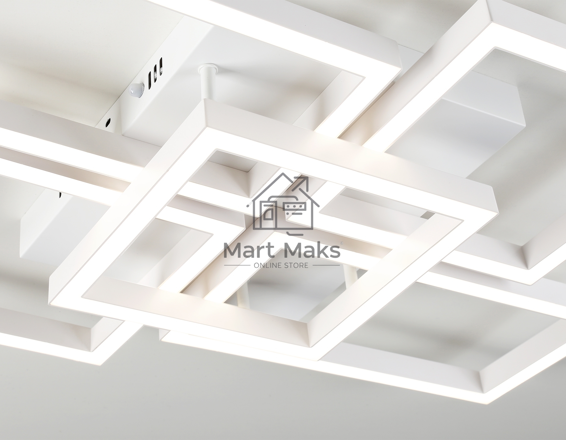 Потолочный светодиодный светильник Ambrella light FA1011/4+1 WH белый 90W 3000K-6400K 710*490*95 (ПДУ ИК)