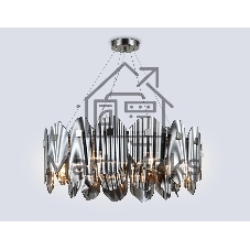 Светильник Ambrella light LH31203/8 SN/SM сатин никель/дымчатый E14*8 max 40W D650*270