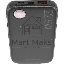 Портативный аккумулятор Digma DGPF10B 10000mAh QC3.0/PD3.0 22.5W 3A USB-A/USB-C черный