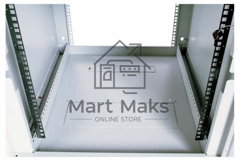 Шкаф настенный ЦМО ШРН-12.650 12U 600x650мм пер.дв.стекл несъемные бок.пан. 50кг серый