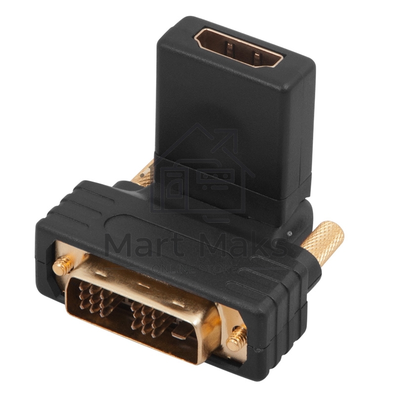 Переходник штекер DVI-D - гнездо HDMI, поворотный Rexant