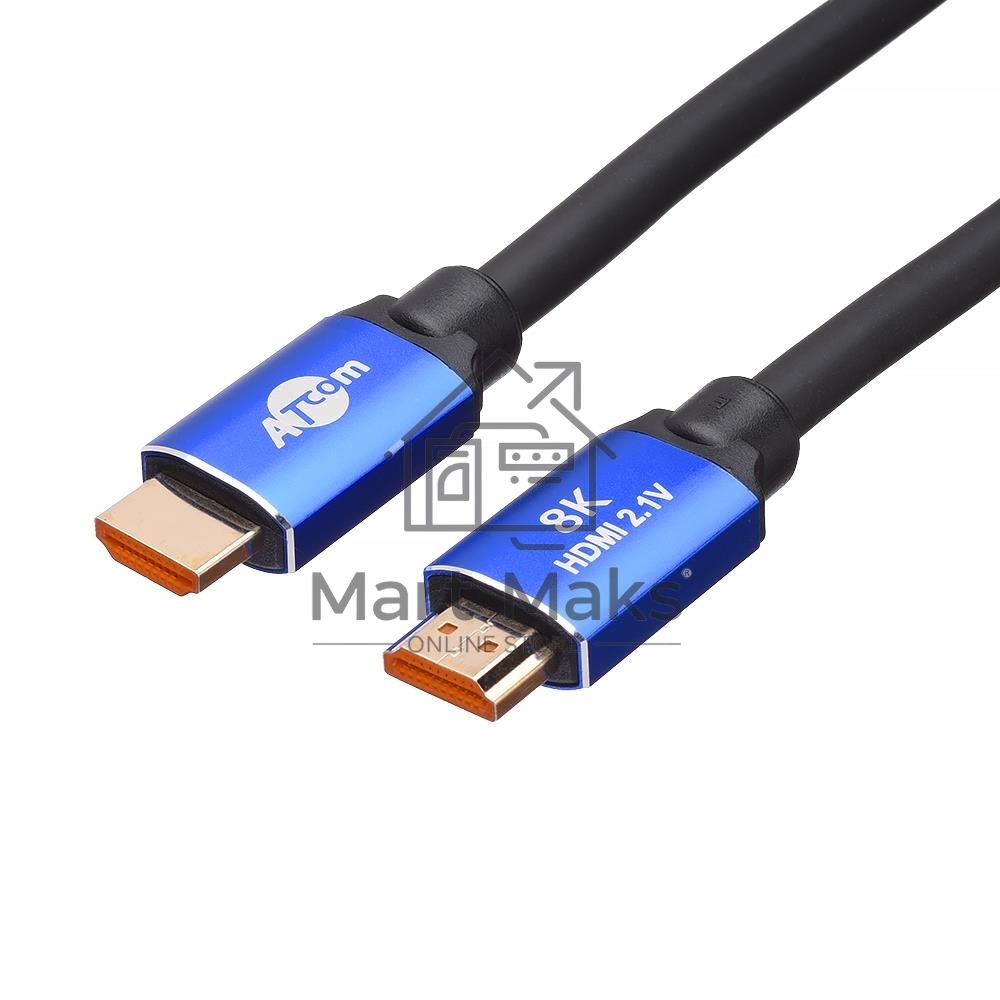 Кабель HDMI 3 m (HIGH speed, Metal gold, впакете) 8K VER 2.1