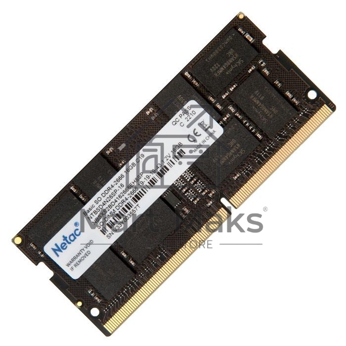 Оперативная память NETAC Basic, DDR4, 16GB (1x16GB), 2666MHz, CL19, SO-DIMM
