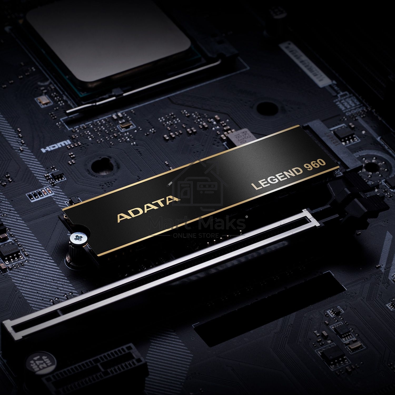Накопитель SSD ADATA LEGEND 960, 2Tb, PCIe 4.0 x4, M.2 2280, NVMe, R/W 7400/6800, с радиатором