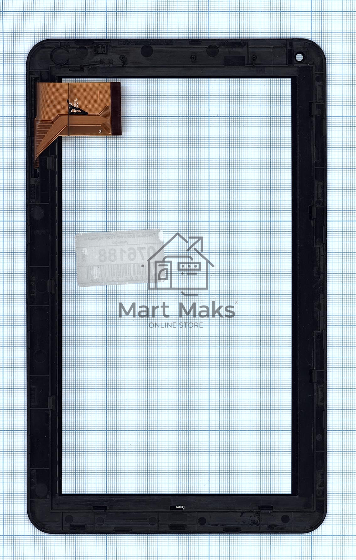 Сенсорное стекло (тачскрин) для Irbis TS90. черное с рамкой
