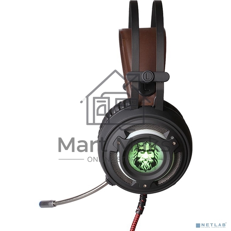 Игровая стереогарнитура QUMO AVALON GHS006 Avalon, подсветка, интерфейс USB + 3.5 jack