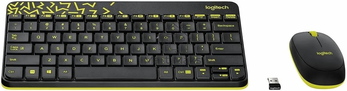 Клавиатура + мышь Logitech Wireless Desktop MK240 Nano Black Retail Combo