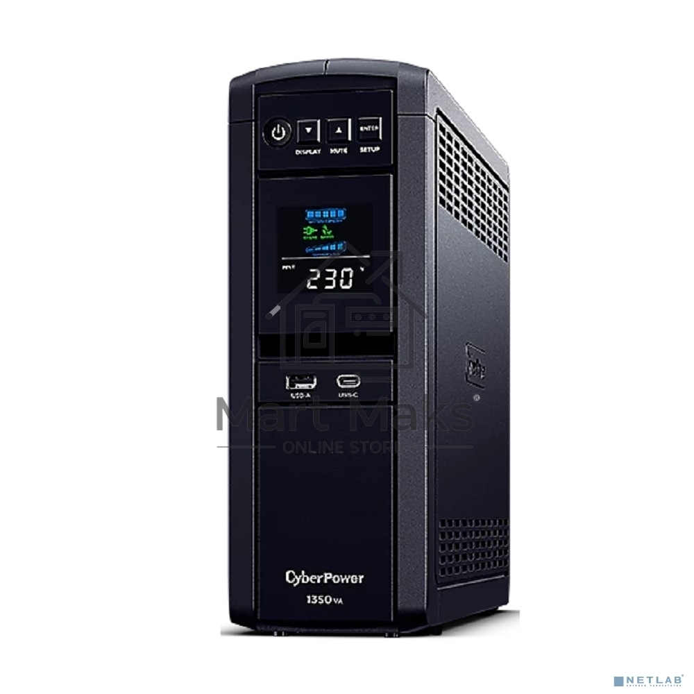 Источник бесперебойного питания Cyberpower CP1350EPFCLCD Line-Interactive 1350VA/810W USB/RS-232/RJ11/45 (6 EURO)