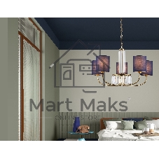 Люстра Ambrella light LH71271/5 BS/DB латунь/темно синий E14/5 max 40W D650*840