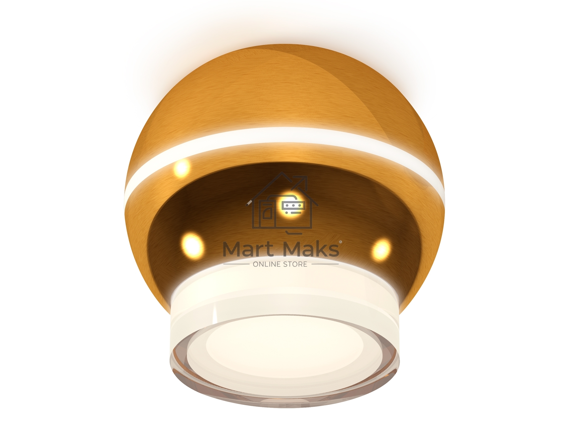 Светильник Ambrella Light XS1105031 PYG/FR золото желтое полированное/белый матовый MR16 GU5.3 LED 3W 4200K (C1105, N7160)