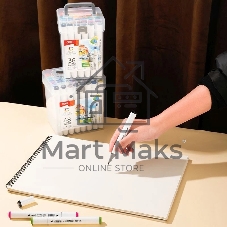 Набор маркеров для скетчинга Deli E70803-80 Color Emotion 11 мм, 150 мм, трехгранный корпус, двойной пишущий наконечник, 1-7 мм, 80 цветов, ассорти, пластиковая коробка (80 шт.)