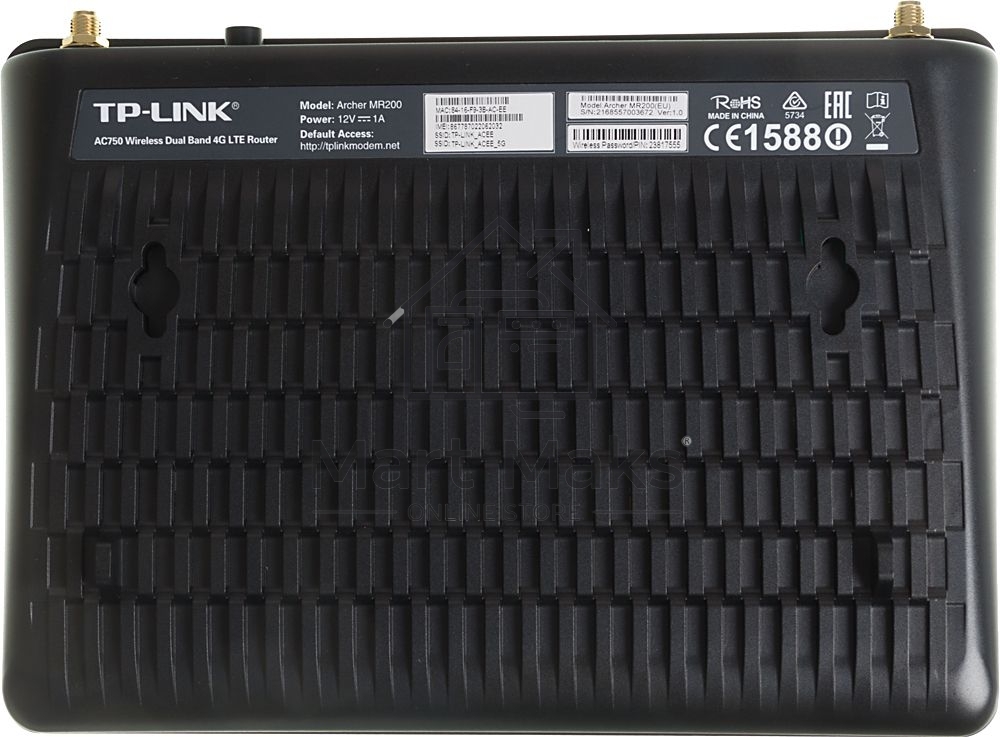 Маршрутизатор беспроводной TP-Link SOHO Archer MR200 (MR200) 10/100BASE-TX/4G черный